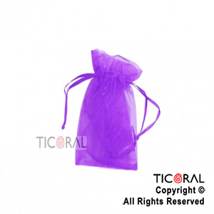 BOLSA VIOLETA ORGANZA 14.5X10CM HS2627-8 x 1